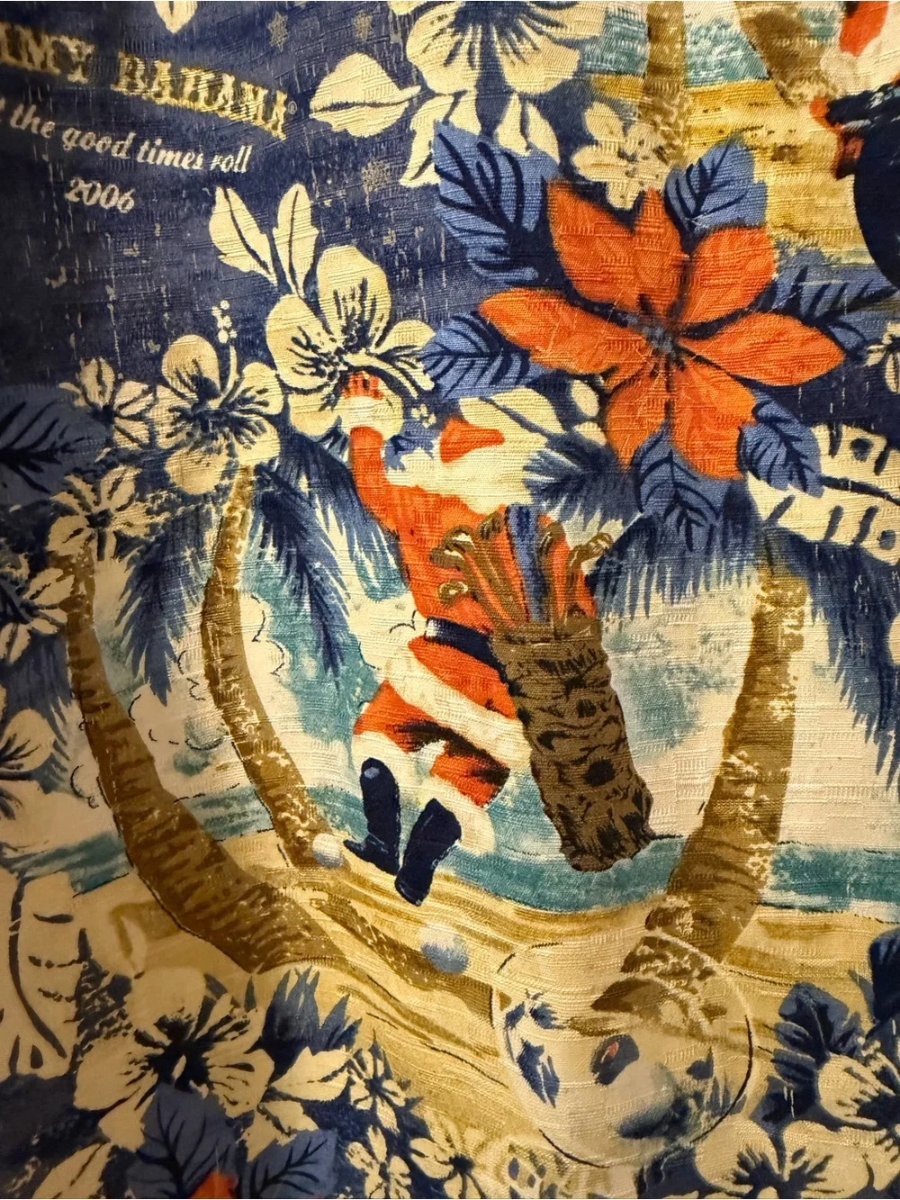 Tommy Bahama Vintage Silk Holiday Christmas Tropical Aloha Camp Shirt M